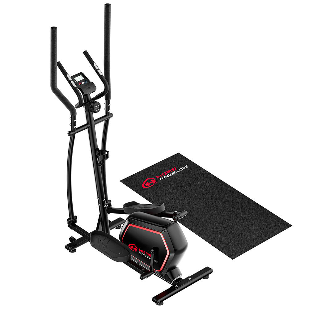 Elliptical Trainer with 16-Level Magnetic Resistance, Floor Mat Included