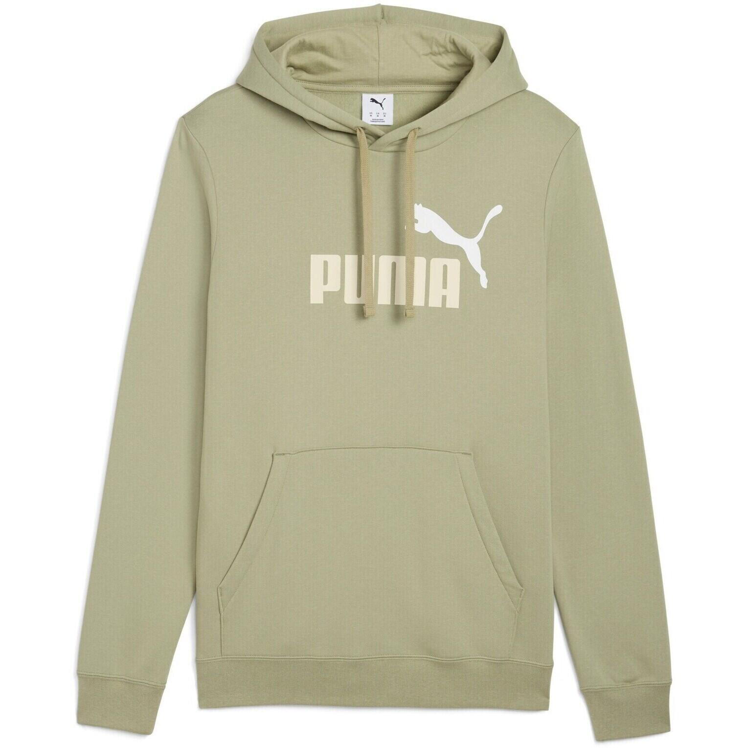 Cappuccio Puma Ess 2 Color No. 1 Logo Hoodie Fl Lux Arm, Beige, Uomini 5/5