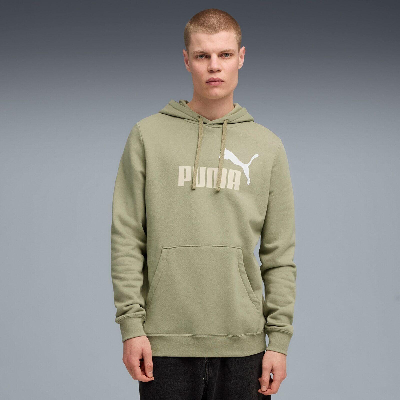 Cappuccio Puma Ess 2 Color No. 1 Logo Hoodie Fl Lux Arm, Beige, Uomini 4/5