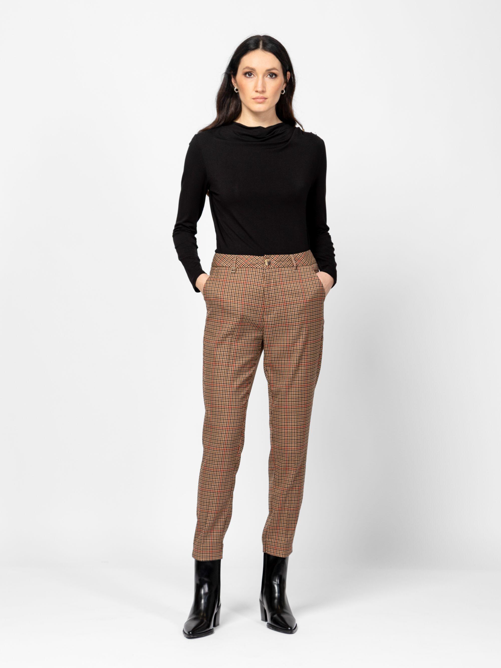 Pantaloni lungi din in pentru femei FLORIN