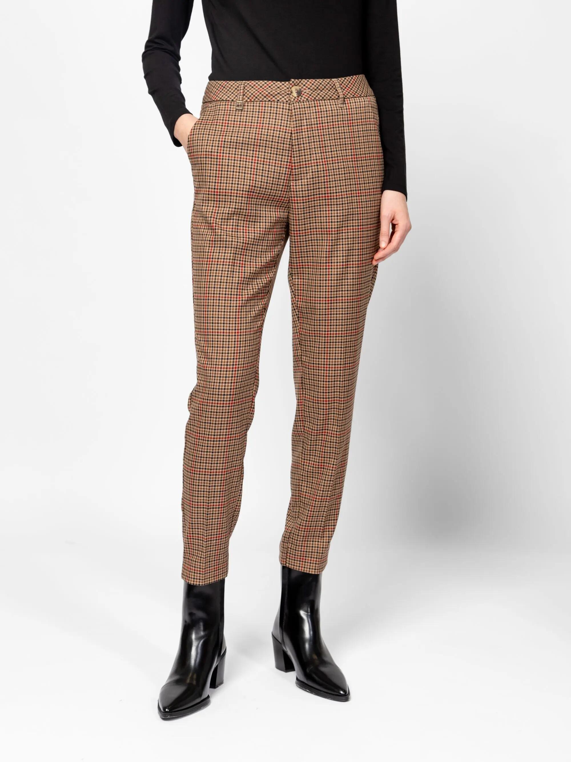 Pantaloni lungi din in pentru femei FLORIN 3/5