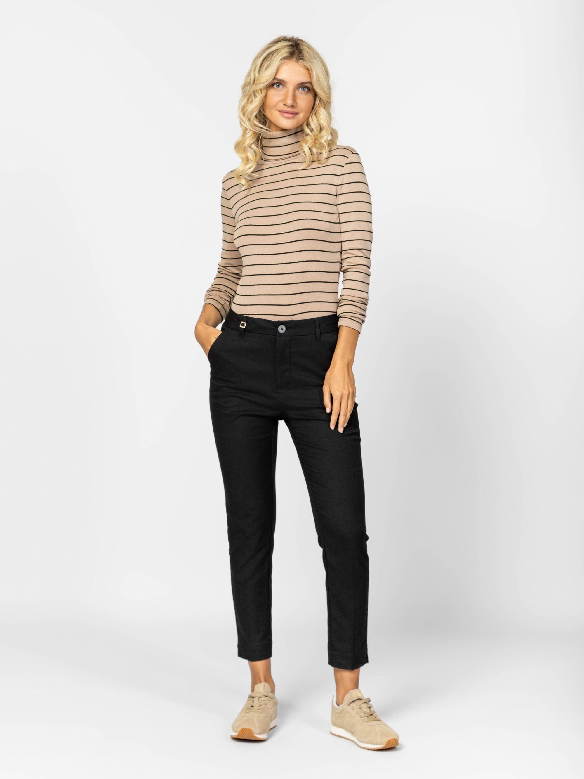 Pantaloni lungi din in pentru femei FLORIN