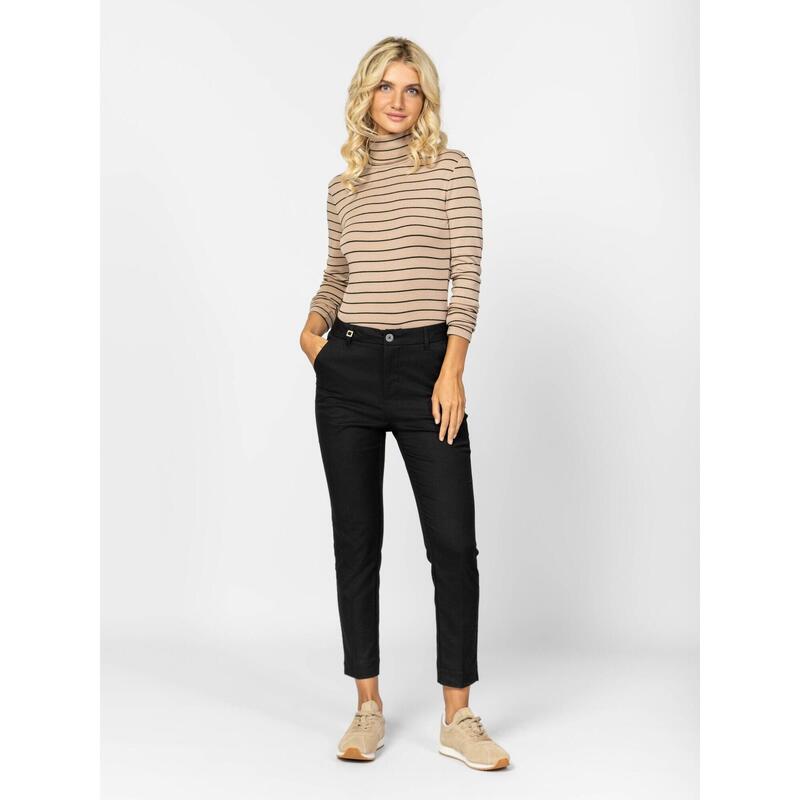 Pantaloni lungi din in pentru femei FLORIN