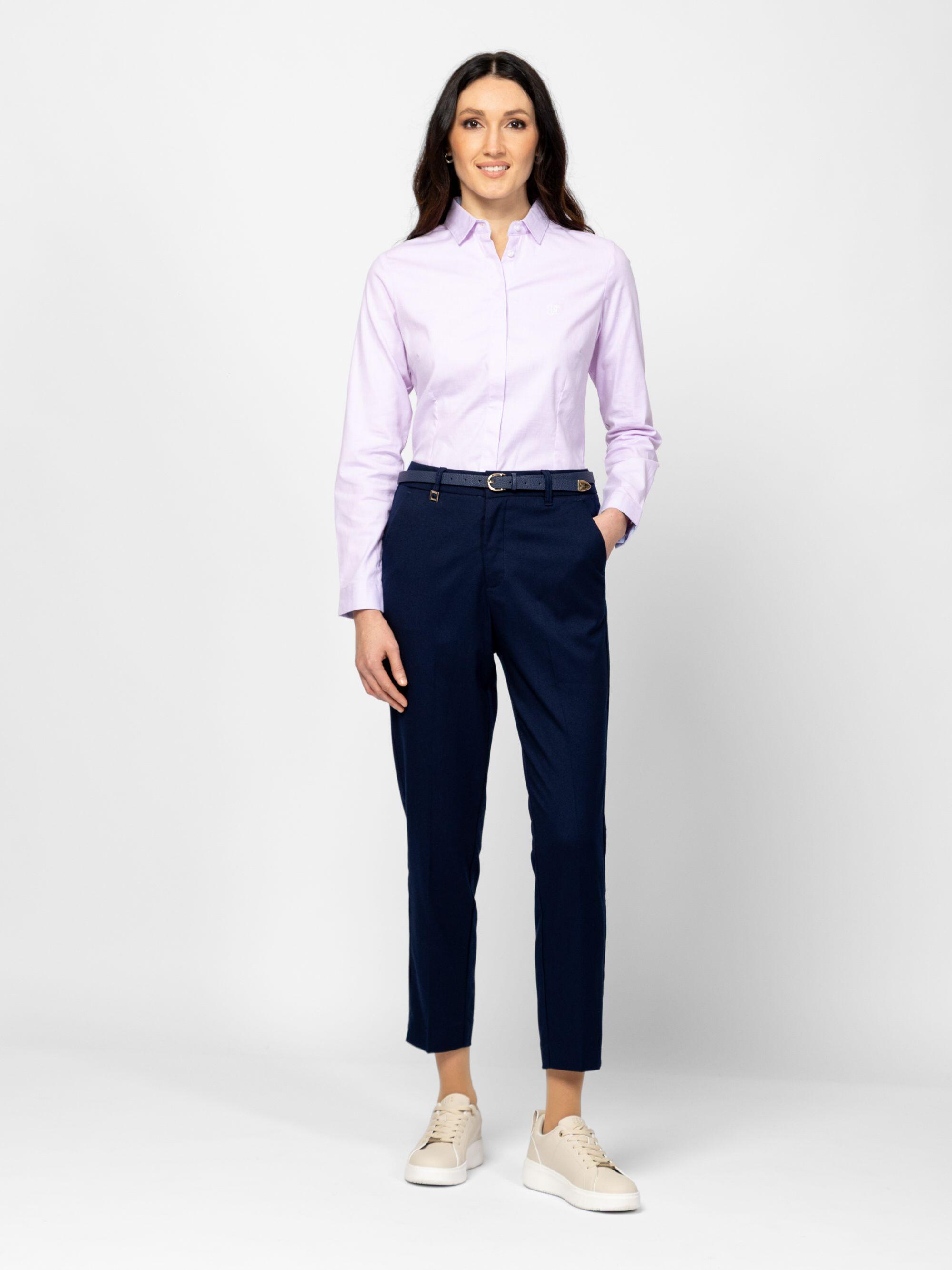 Pantaloni lungi din in pentru femei FLORIN
