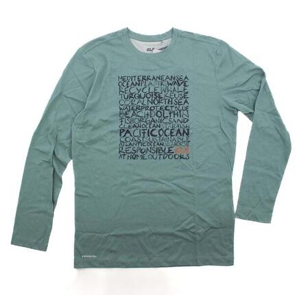 Langarmshirt Ocean Waste Longsleeve Shirt Herren Sport in Grün