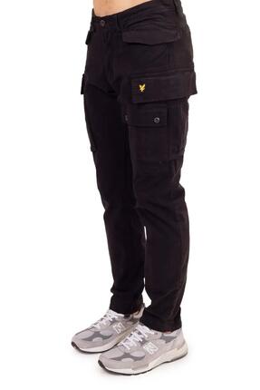Pantalon cargo - Sportswear - Homme - Multi-poches, coupe regular - Noir