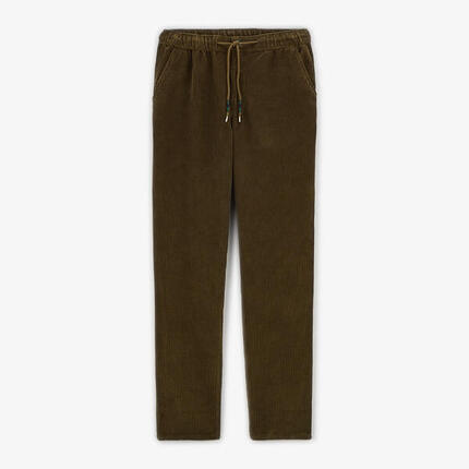 Pantalon 549 regular confort élastiqué marron ébène en velours