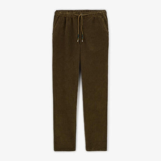 Pantalon 549 regular confort élastiqué marron ébène en velours
