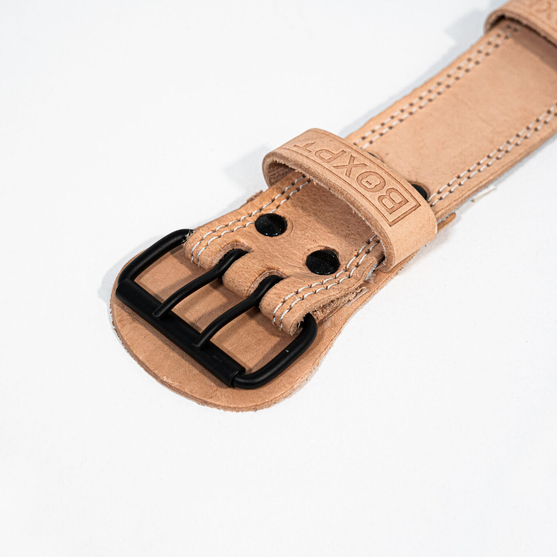 Ceinture d’Haltérophilie en Cuir Beige 15 cm - XL 5/5