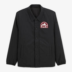 Parka Dan déperlante avec badge brodé noire