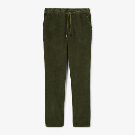 Pantalon 549 regular confort élastiqué vert anglais en velours