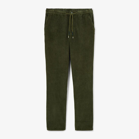 Pantalon 549 regular confort élastiqué vert anglais en velours