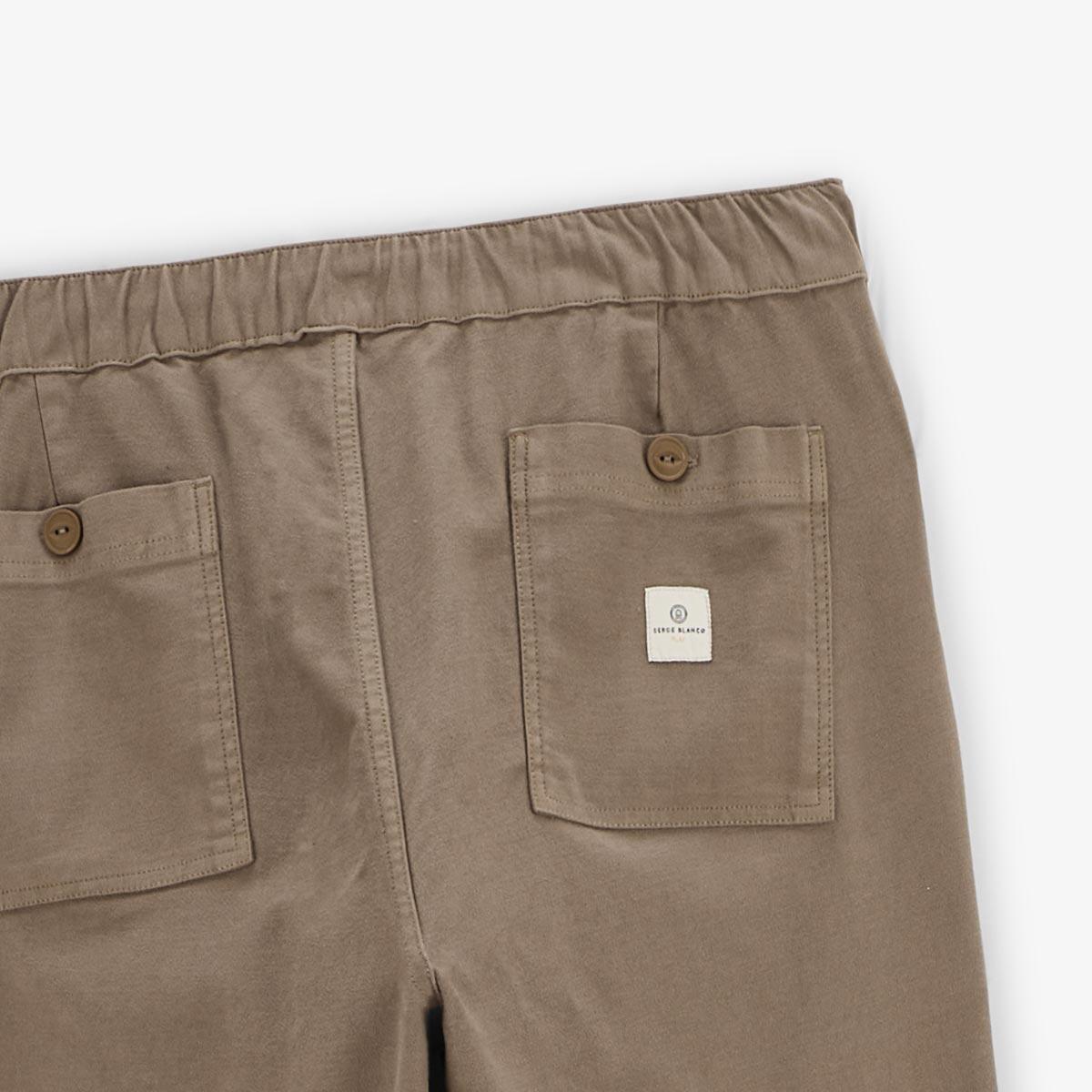 Pantalon 555 taille élastique coupe large shitake en coton 5/5