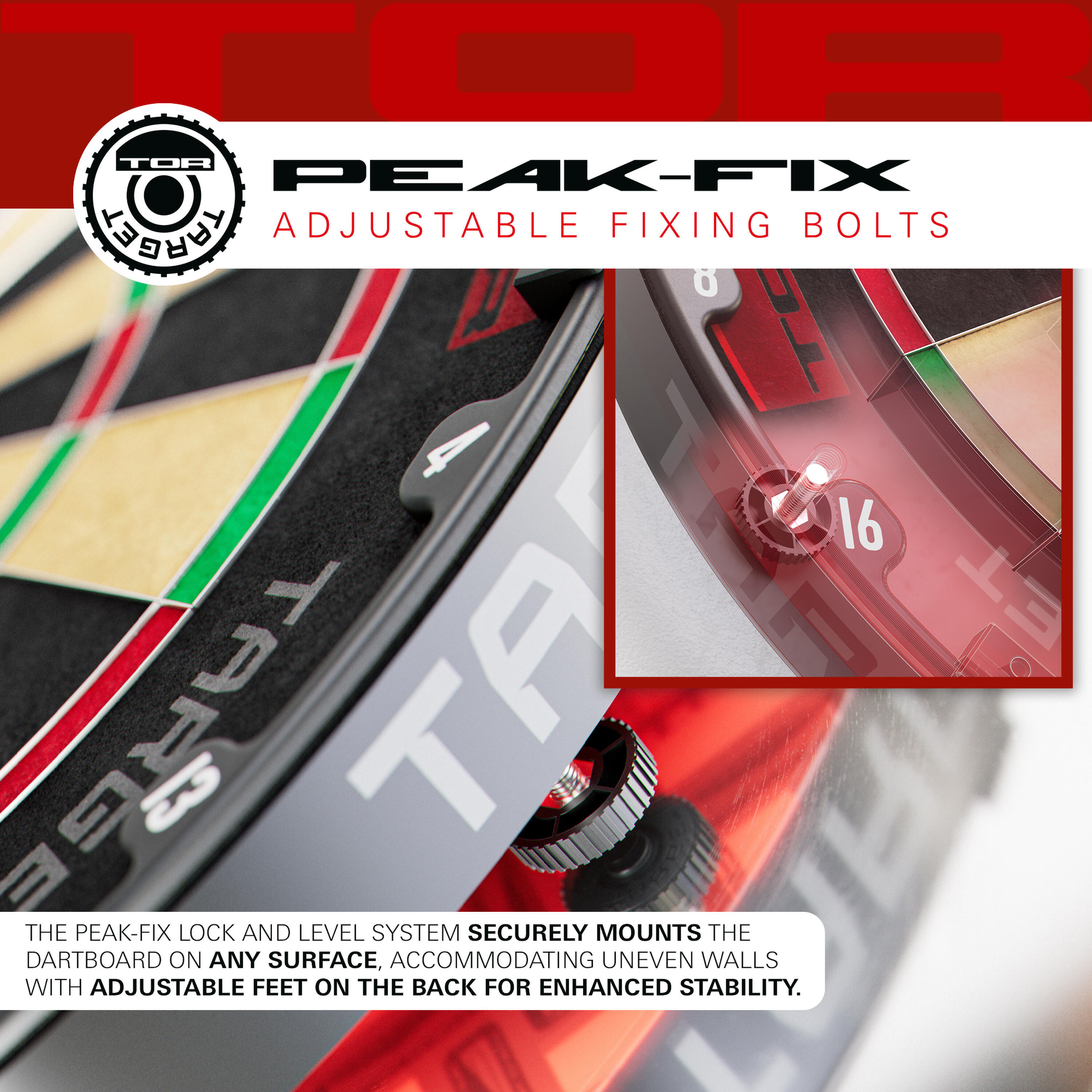 Target Darts TOR Steel Tip Dartboard mit 36XTEN Nummerring 4/7