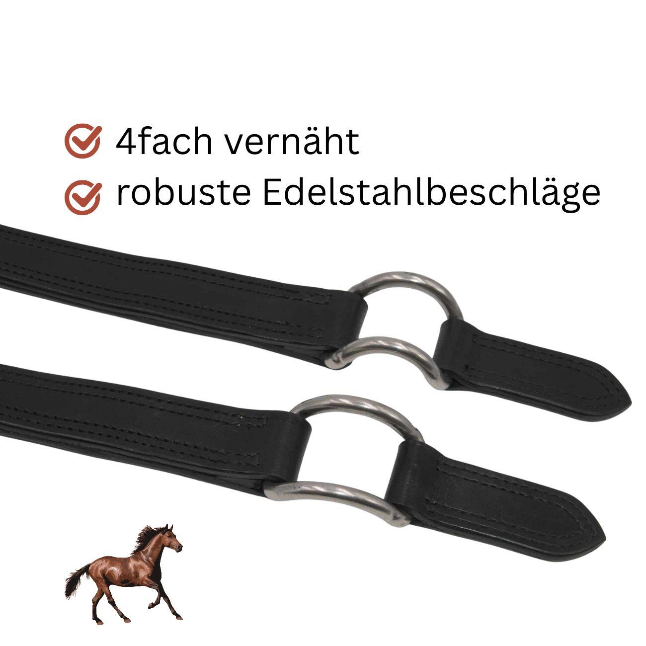 Zugstrangadapter Strangverbinder aus Leder 1 Paar 3/4