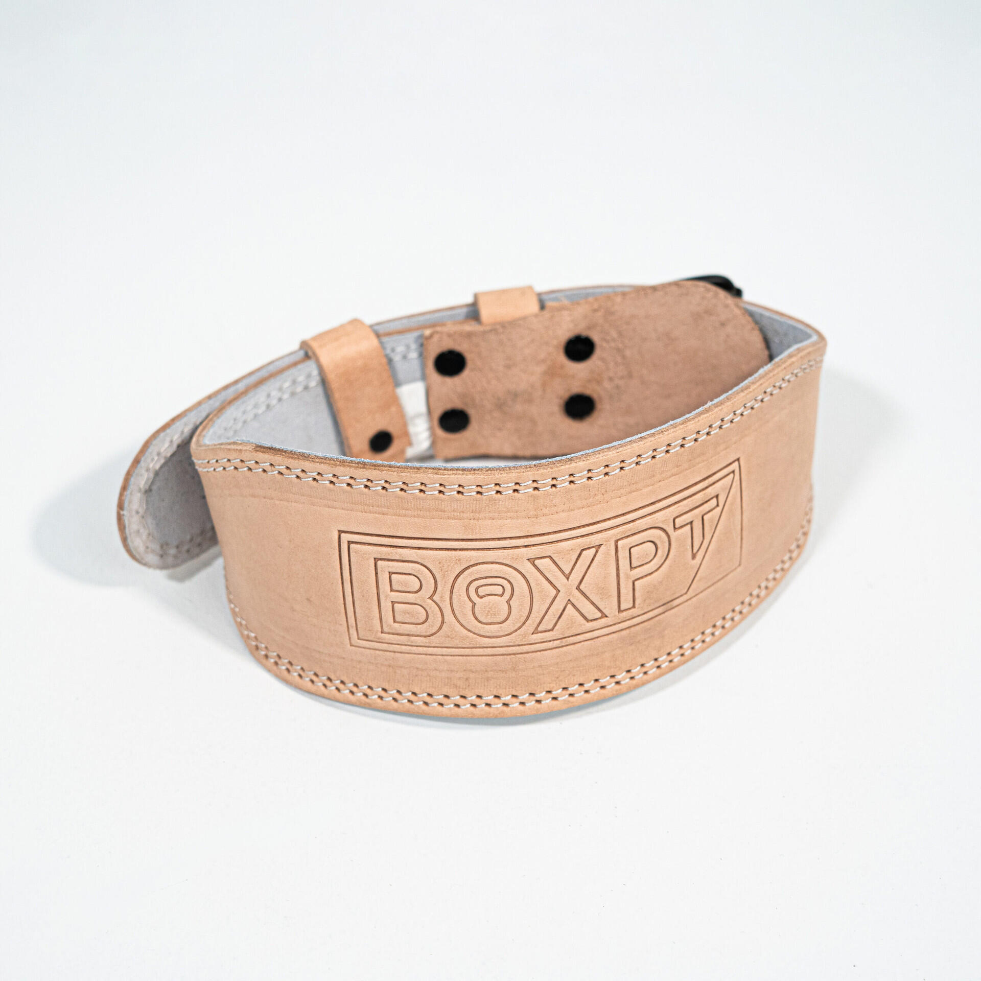 Ceinture d’Haltérophilie en Cuir Beige 15 cm - XL 2/5