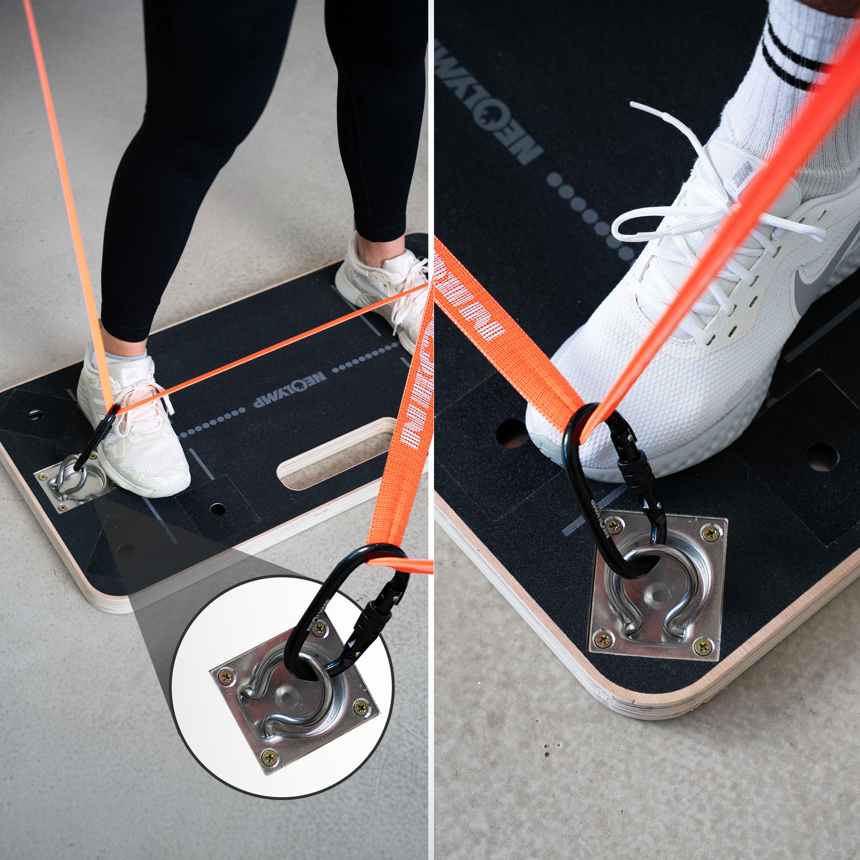 Resistance Bands Plattform aus Holz mit Grip Tape – Stabil, Rutschfest & Mobil 4/7
