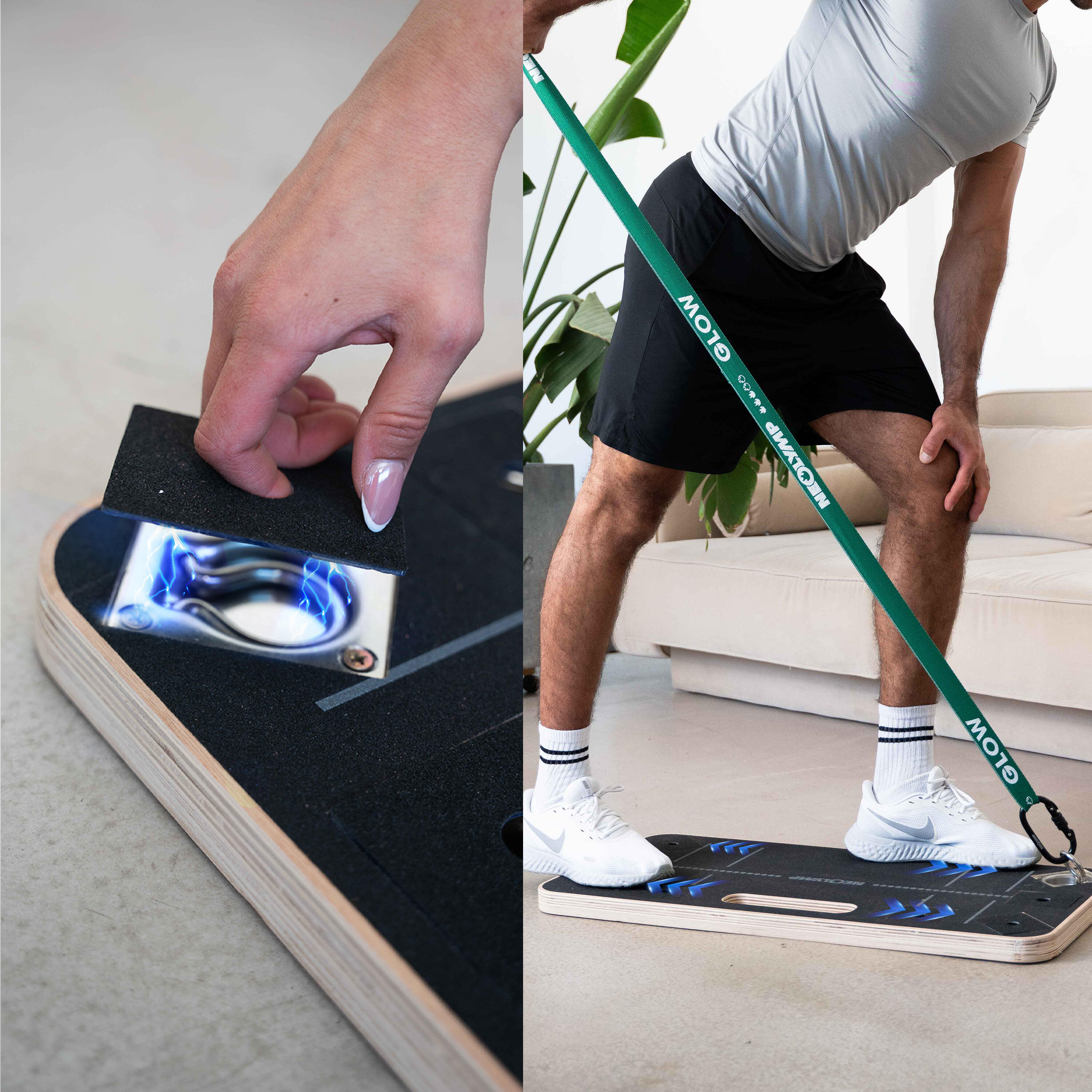 Resistance Bands Plattform aus Holz mit Grip Tape – Stabil, Rutschfest & Mobil 5/7
