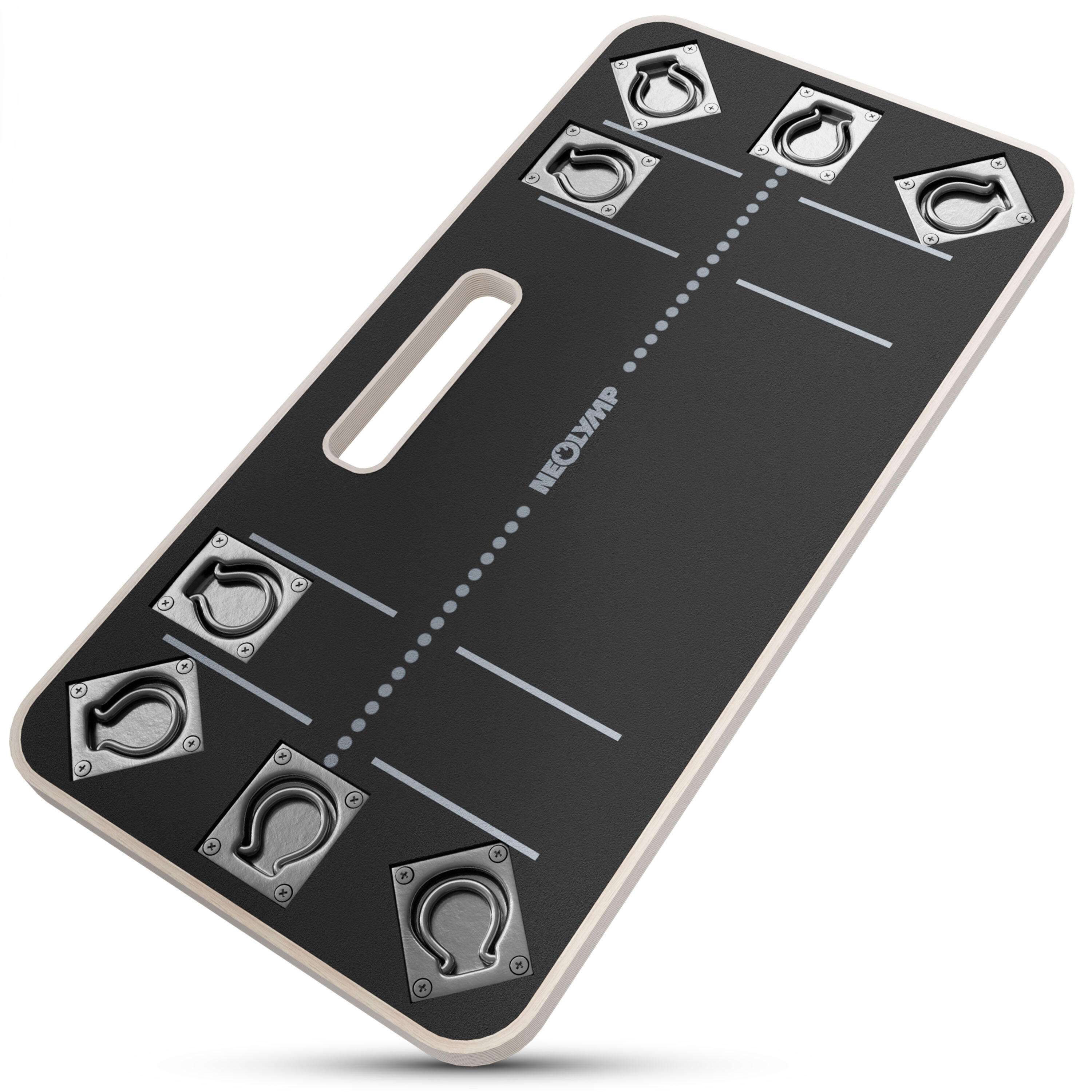 NEOLYMP Dřevěná Platforma pro Gumové Pásy s Gripem – Stabilní, Protiskluzová & Mobilní