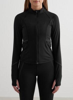 Dames jas met ritssluiting reflecterende verwarmde zwart