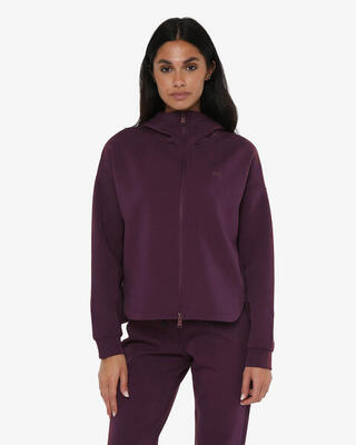 beiges Damen-Sweatshirt aus synthetischem Material für Fitness