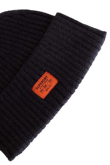 Cuffia uomo in misto lana a costine