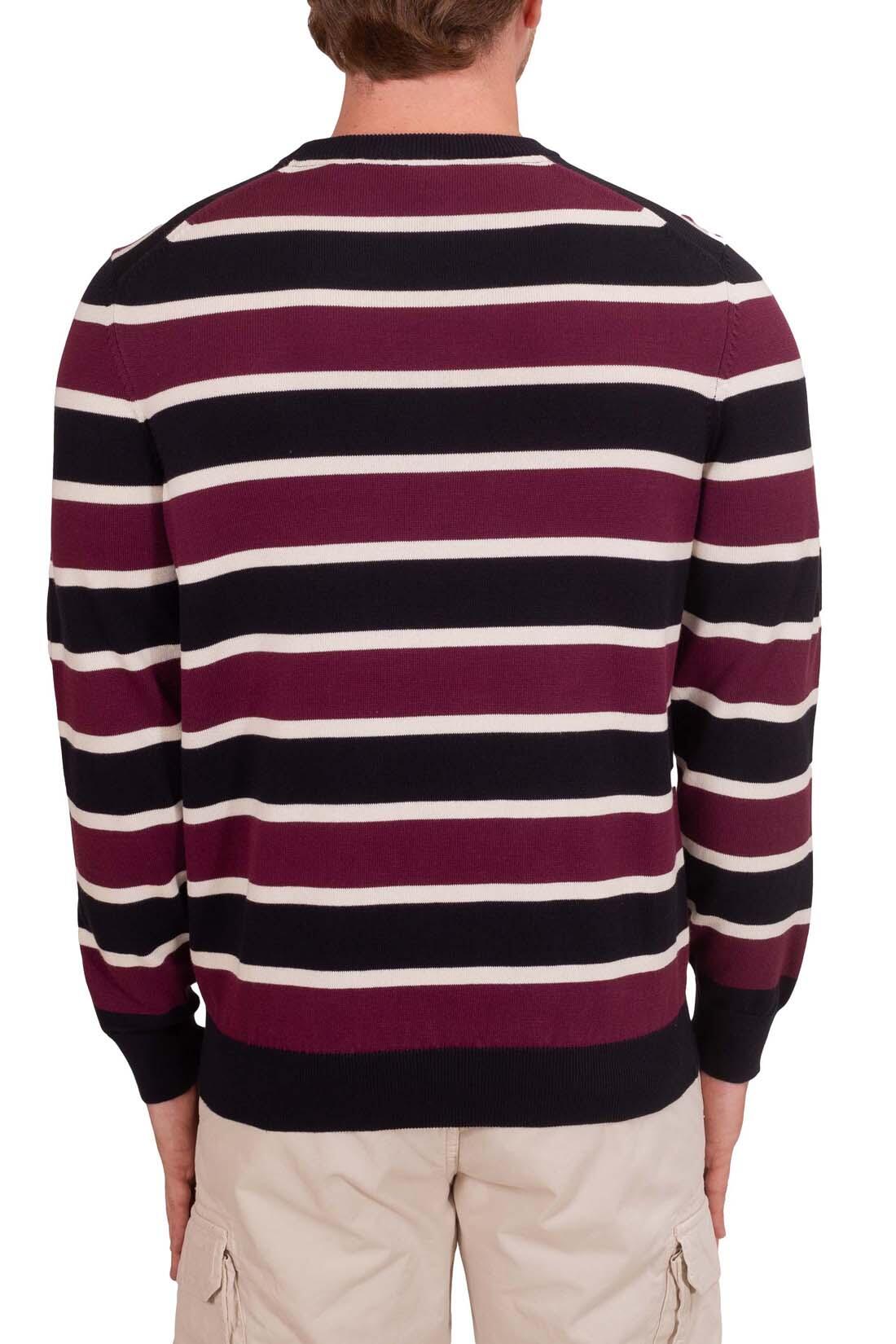 Pullover uomo girocollo a righe 3/4