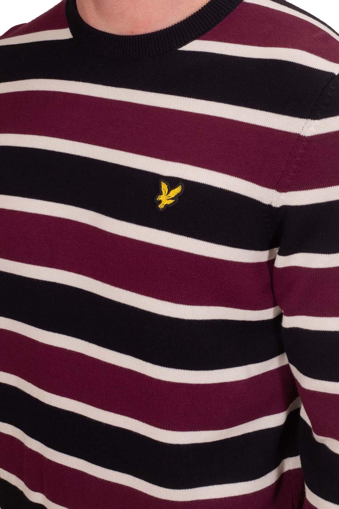 Pullover uomo girocollo a righe 4/4