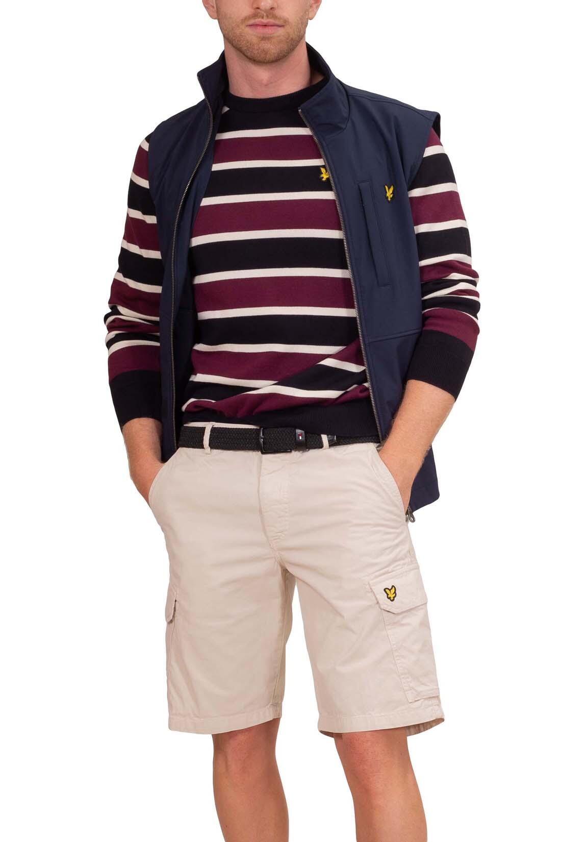 Pullover uomo girocollo a righe 1/4
