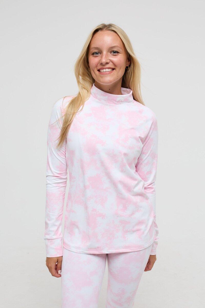 Dames Ski Functioneel Shirt Thermisch Pink Signature 1/4