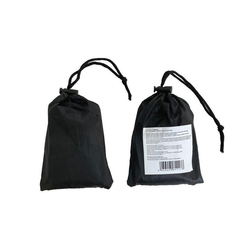 Set 3 benzi elastice material, Latex TECHFIT, Saculet transport
