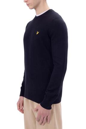 Pull - Sportswear - Homme - Coupe regular, 80% laine d'agneau 20% nylon - Noir