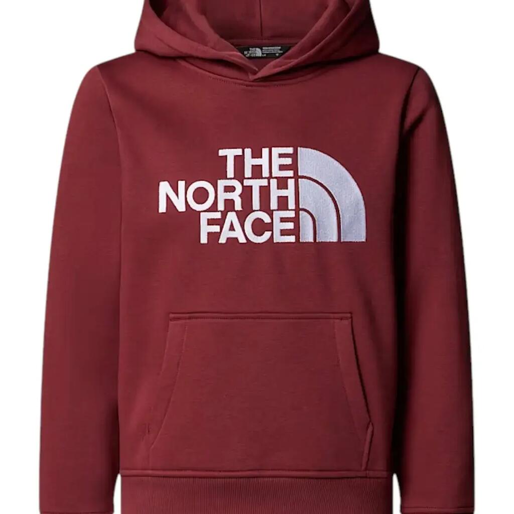 Hoody polar fleece sweatshirts for boys The North Face Drew peak Garnet