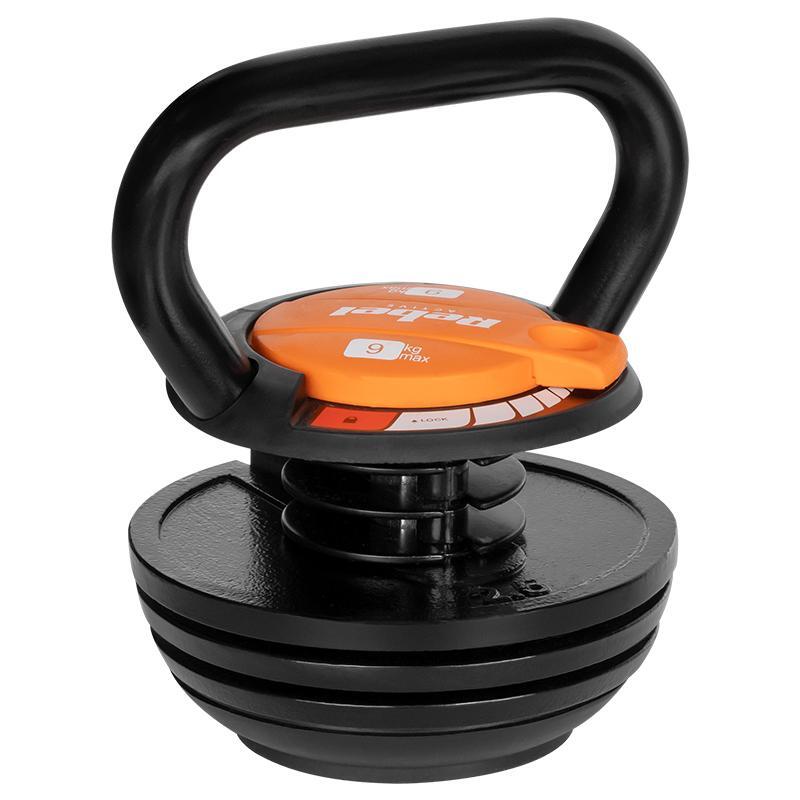 Kettlebell ajustabil Rebel Active RBA-2324-9, 2.3 - 9 kg, 6 talere