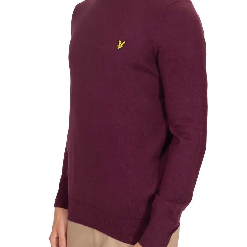 Lyle & Scott men's Merino-blend pullover carmine red