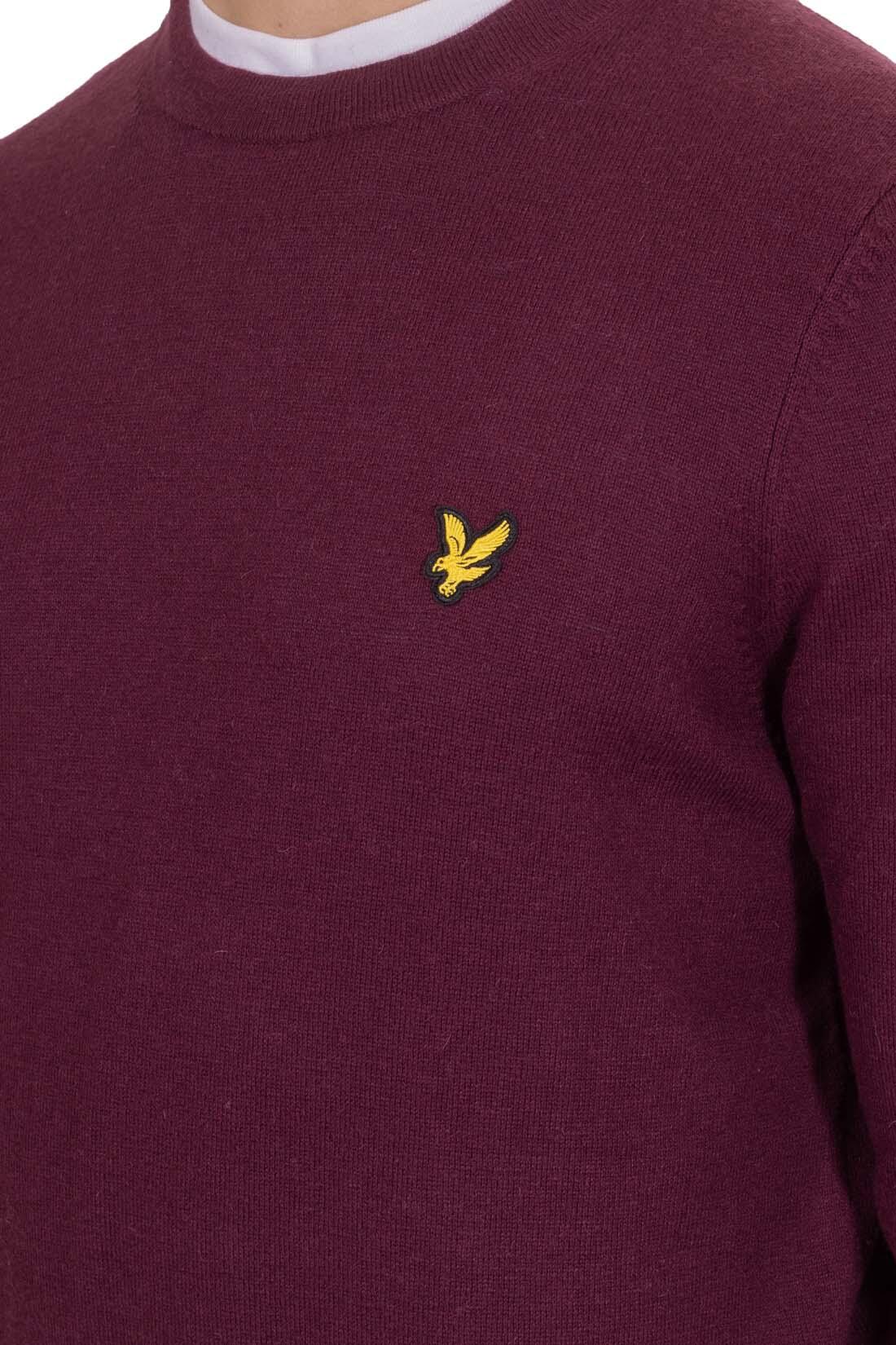 Pullover - Sportswear - Men's - Regular fit merino blend pullover - carmine red. 5/5