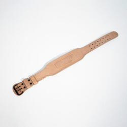 Ceinture d’Haltérophilie en Cuir Beige 10 cm