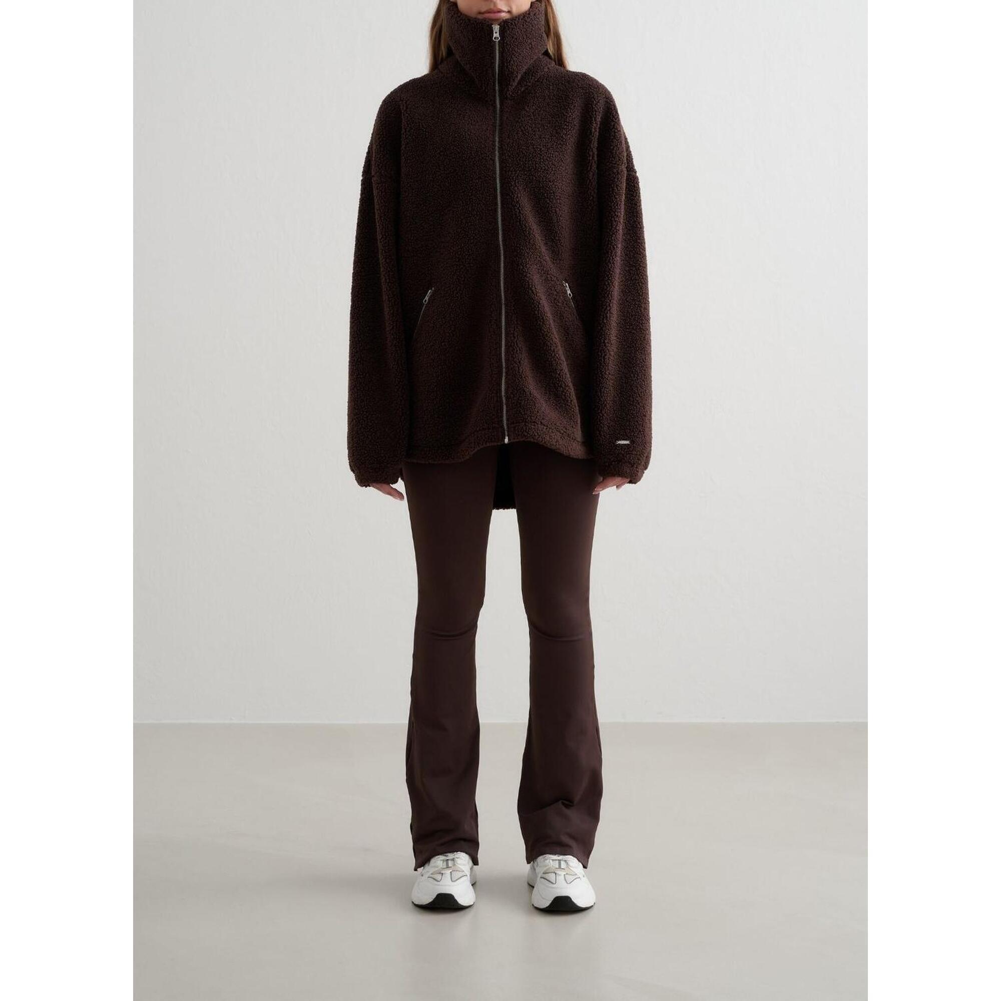 Aim'n - Femme Veste Teddy Polaire Pile Brun Foncé - Veste - Marron - Decathlon