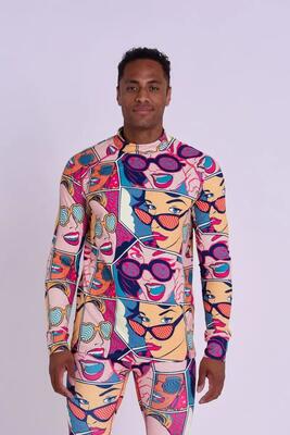Maglia termica - Comic Book Candy da uomo