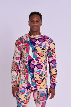 Homme Ski Sous-vêtement Haut Thermique Comic Book Candy