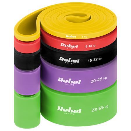 Set 5 benzi elastice REBEL ACTIVE POWER BAND, TPE, 4-55KG