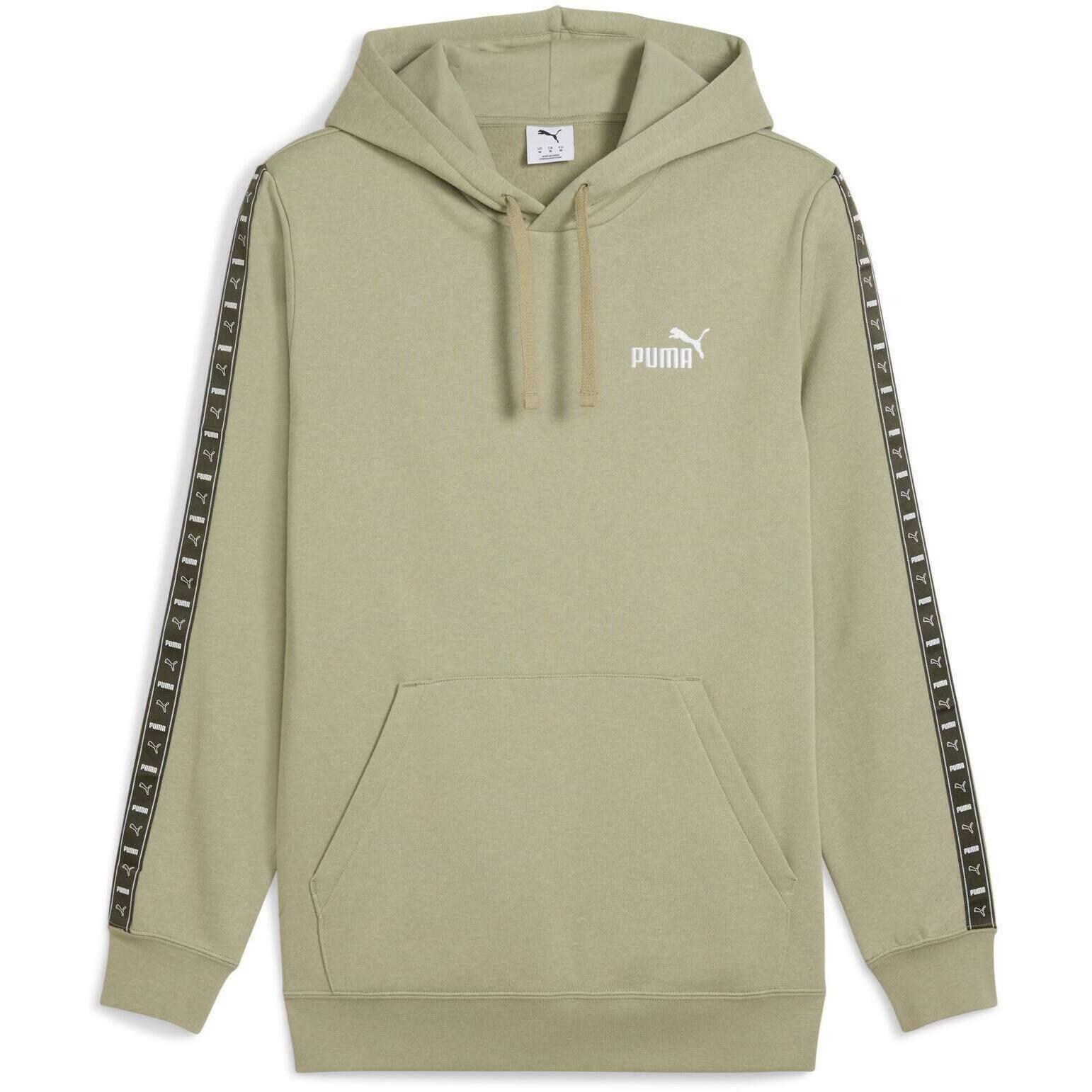 Cappuccio Puma Ess Tape Hoodie Fl, Beige, Uomini 1/2