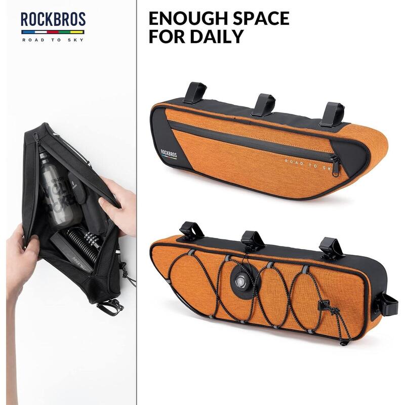 ROCKBROS sac de vélo étanche support pour téléphone étui 6.2 pouces écran tactile cadre avant sac de cyclisme sac de téléphone de vélo accessoires de vélo  18