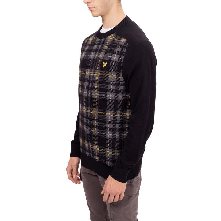 Lyle & Scott Maglione Uomo A Rombi In Misto Lana, Modello Argyle Spazzolato, Elegante E Casual, Con Finiture Tubolari