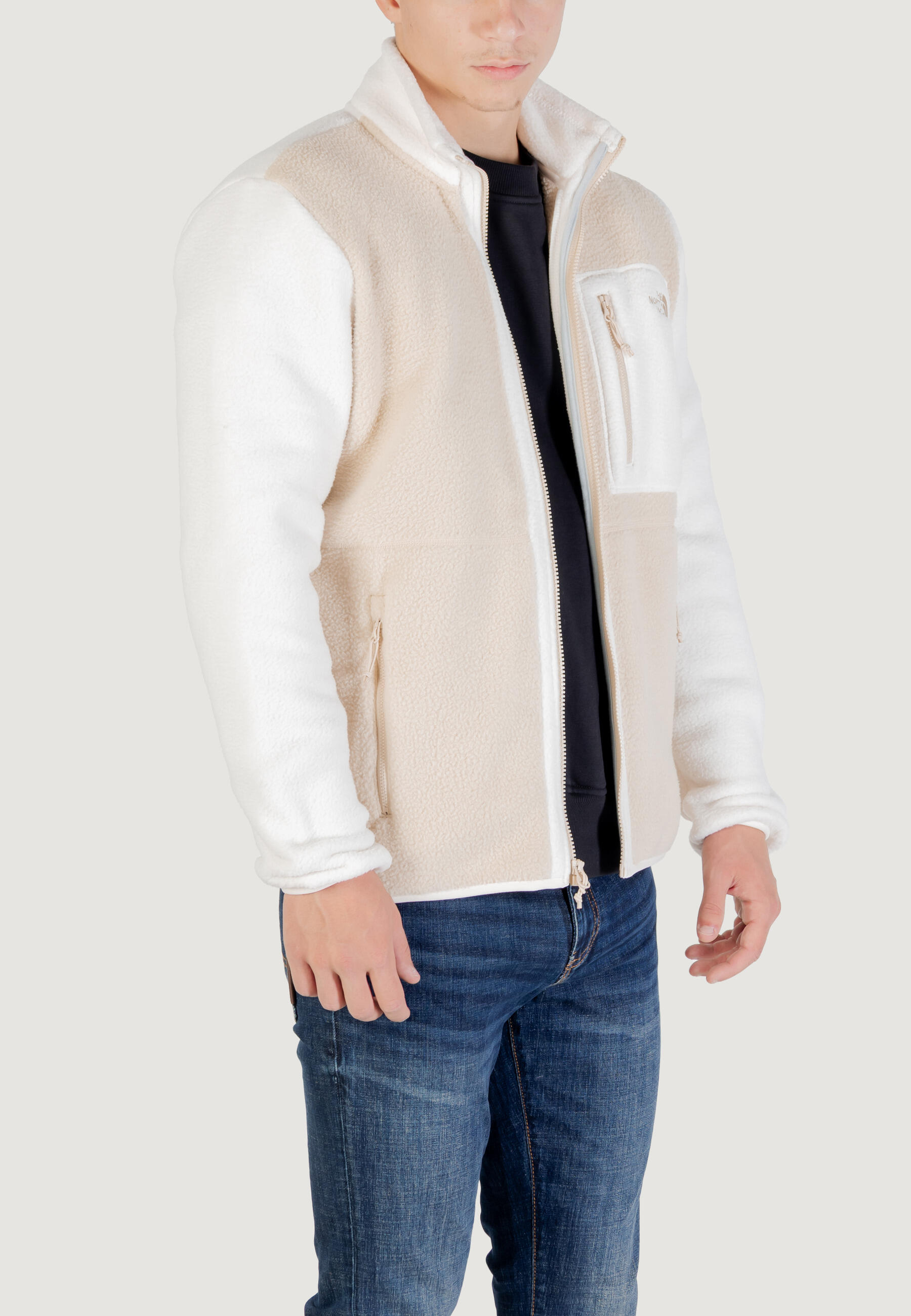 sweat-shirt M YUMIORI FULL ZIP HOMME beige 3/5