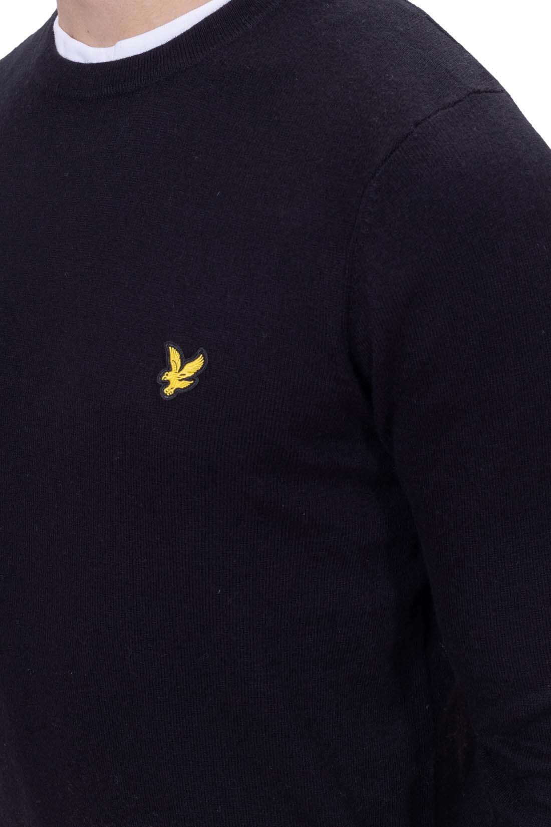 Pull - Sportswear - Men - Pull en mélange coton et laine mérinos - Noir 5/7