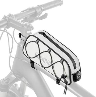 Rockbros fietsframe tas 0,7l waterdicht reflecterend mtb road grijs