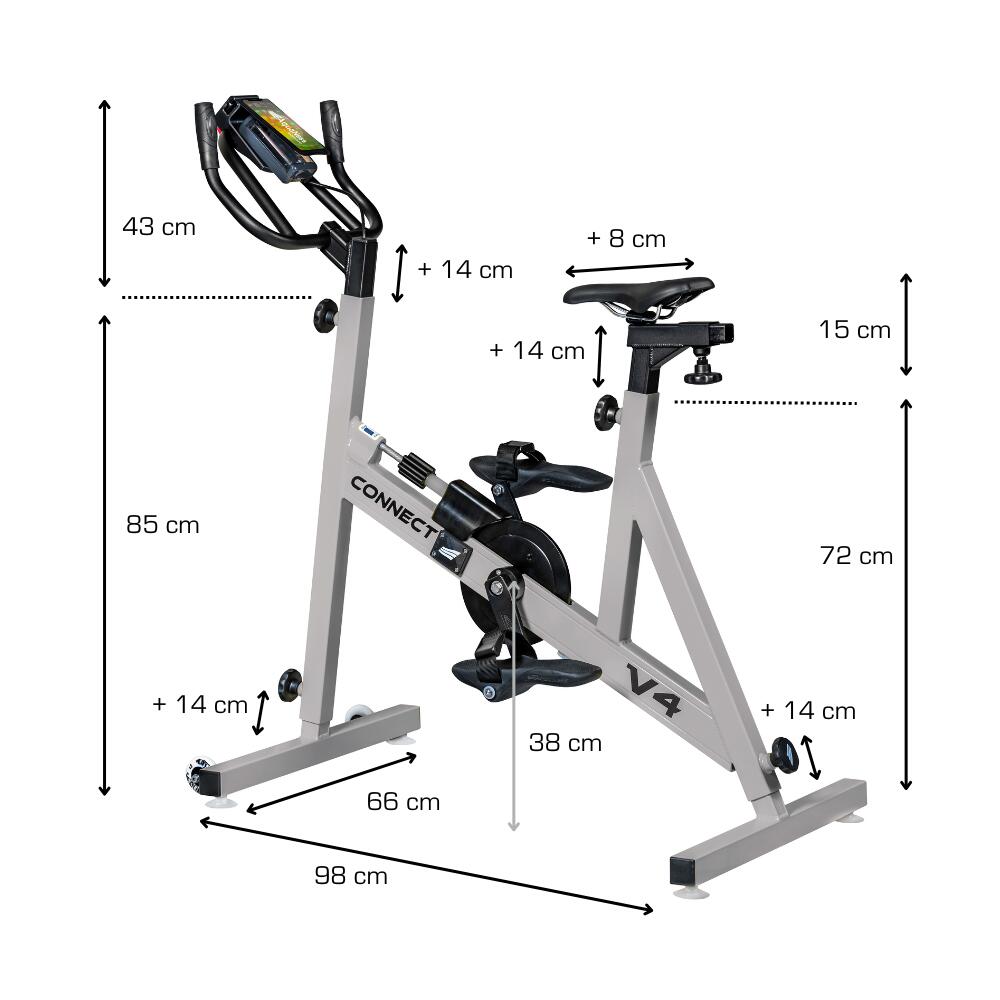 Aquaness - Aquabike V4 Connect - Poolfahrrad 4/4