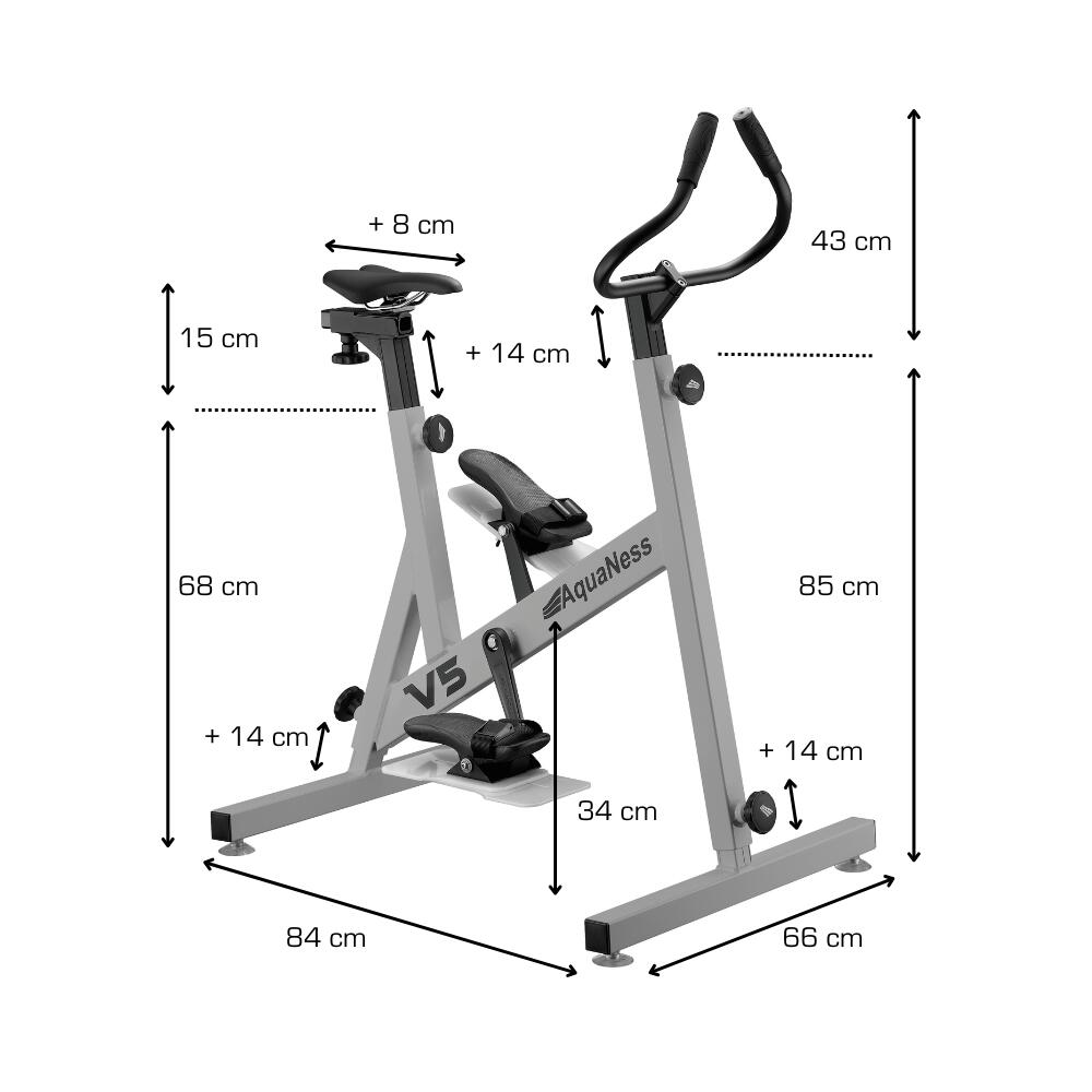 Aquaness - Aquabike V5 - Bicicleta de piscina 5/5