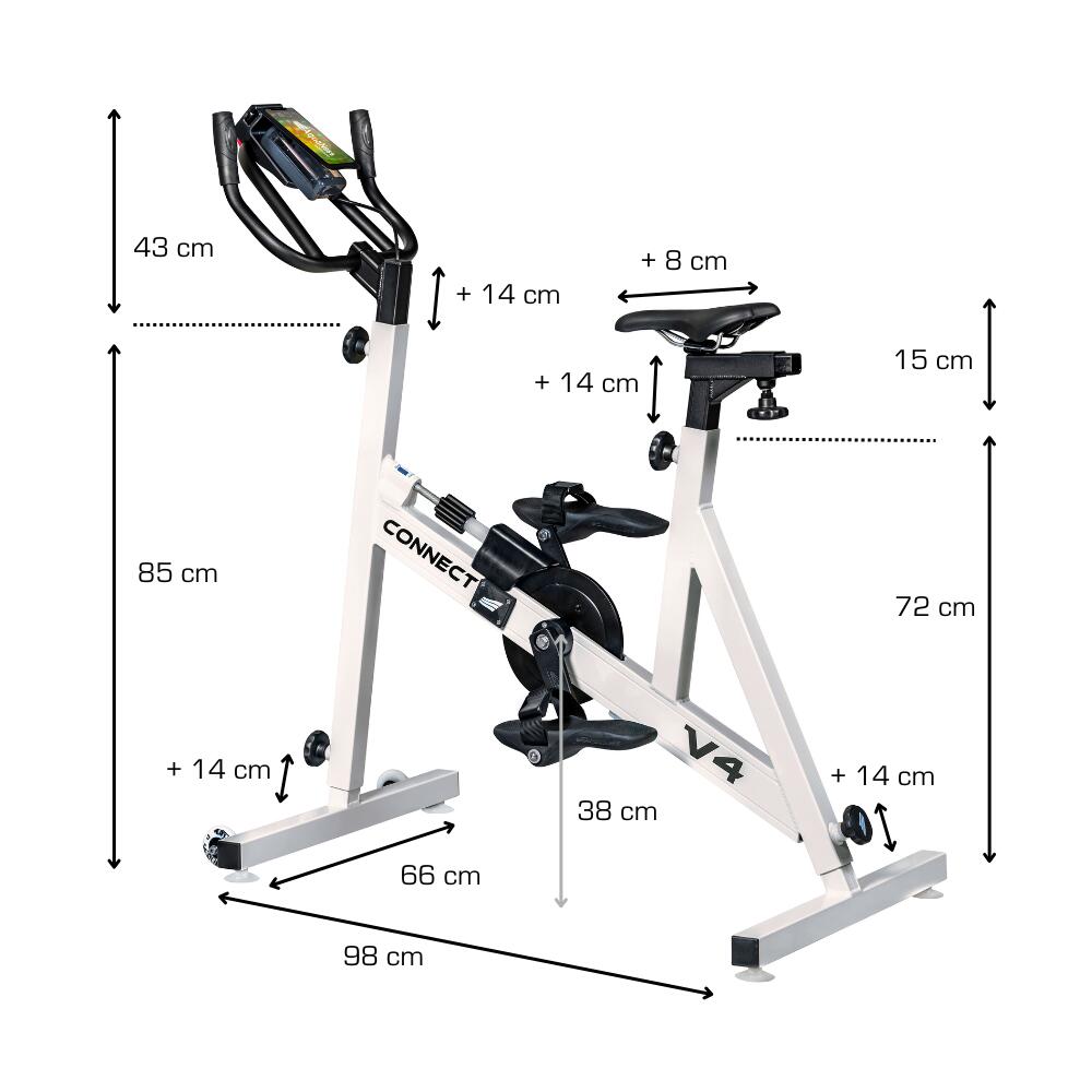 Aquaness - Aquabike V4 Connect - Poolfahrrad 4/4